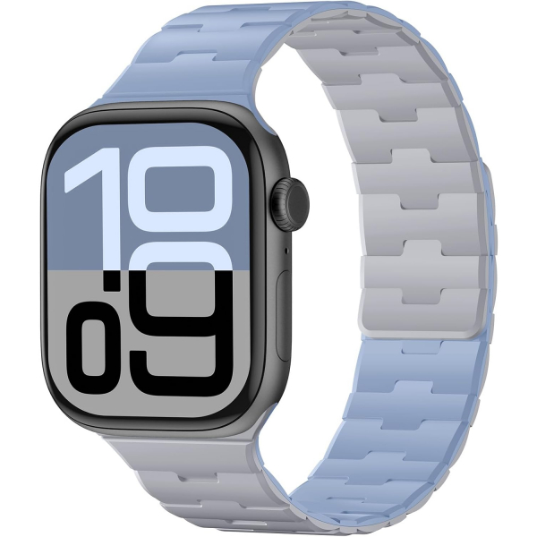 Bandletic �ift Tarafl� Manyetik Silikon Kay�� 42mm-Light Grey/Blue