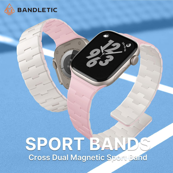 Bandletic �ift Tarafl� Manyetik Silikon Kay�� 42mm-Starlight/Pink