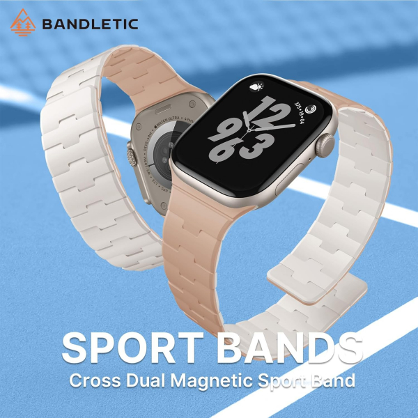Bandletic �ift Tarafl� Manyetik Silikon Kay�� 42mm-Starlight/Milk Tea