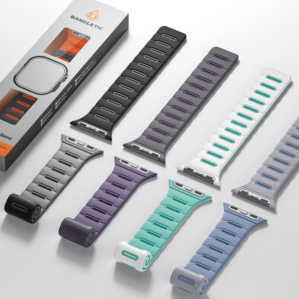 Bandletic �ift Tarafl� Manyetik Silikon Kay�� 42mm-Dark Gray/Purple