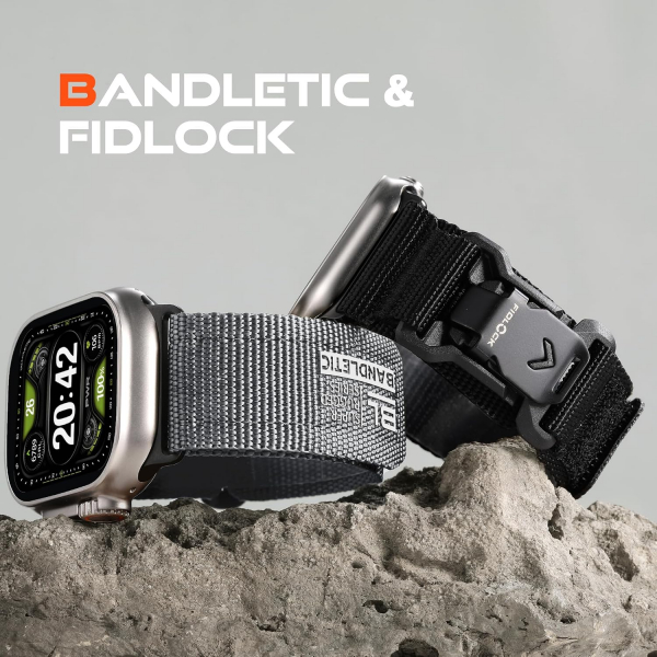 Bandletic Manyetik ��kart�labilir Naylon Kay�� 49mm (L)-Dark Grey