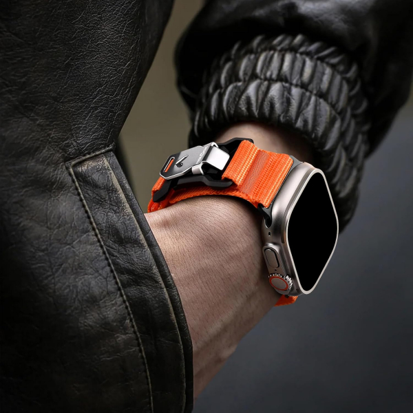 Bandletic Manyetik ��kart�labilir Naylon Kay�� 49mm (L)-Orange