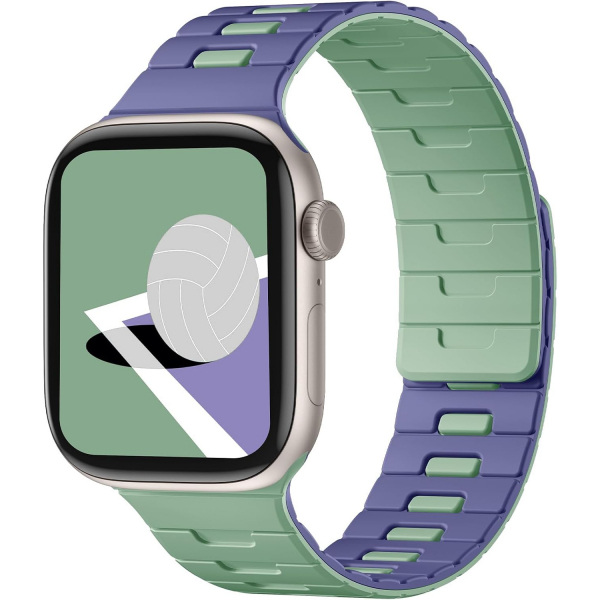Bandletic �ift Tarafl� Manyetik Silikon Kay�� 42mm-Cyan Blue/Lime