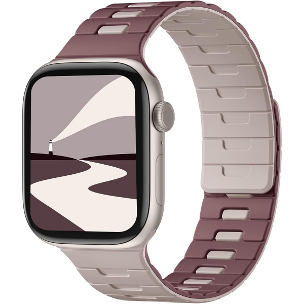 Bandletic �ift Tarafl� Manyetik Silikon Kay�� 42mm-Smoke Violet/Starlight