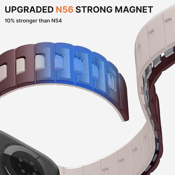 Bandletic �ift Tarafl� Manyetik Silikon Kay�� 42mm-Smoke Violet/Starlight