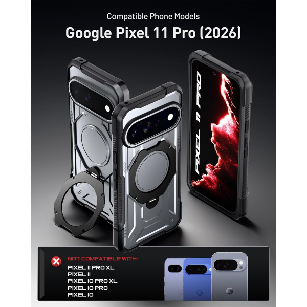 Poetic Google Pixel 11 D�ner Standl� K�l�f-Metallic Gun Metal