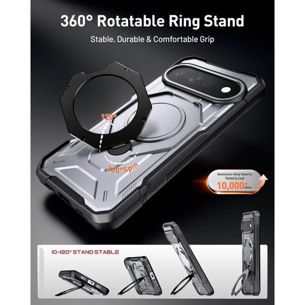 Poetic Google Pixel 11 D�ner Standl� K�l�f-Metallic Gun Metal