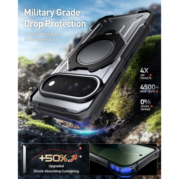 Poetic Google Pixel 11 D�ner Standl� K�l�f-Metallic Gun Metal