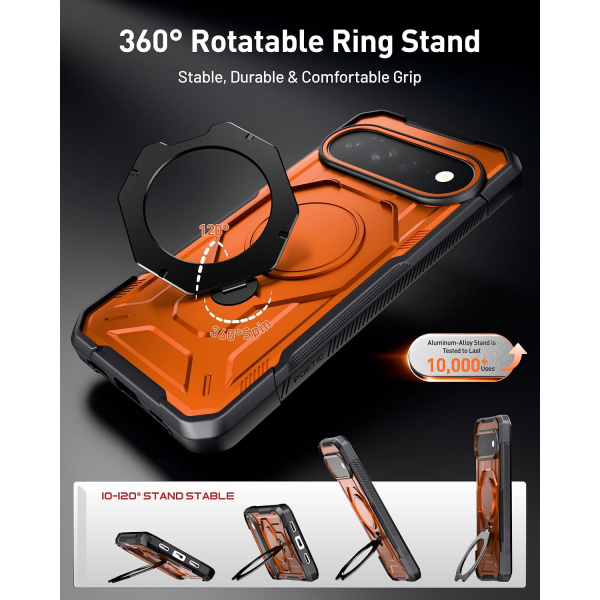 Poetic Google Pixel 11 D�ner Standl� K�l�f-Metallic Orange