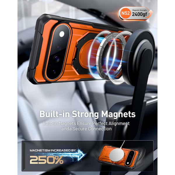 Poetic Google Pixel 11 D�ner Standl� K�l�f-Metallic Orange