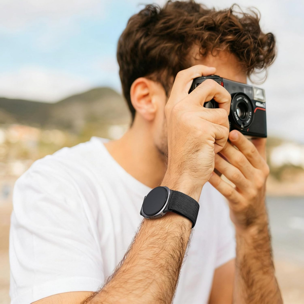 Bandletic Galaxy Watch 9/8 Naylon Sport Kay�� (Medium)-Black