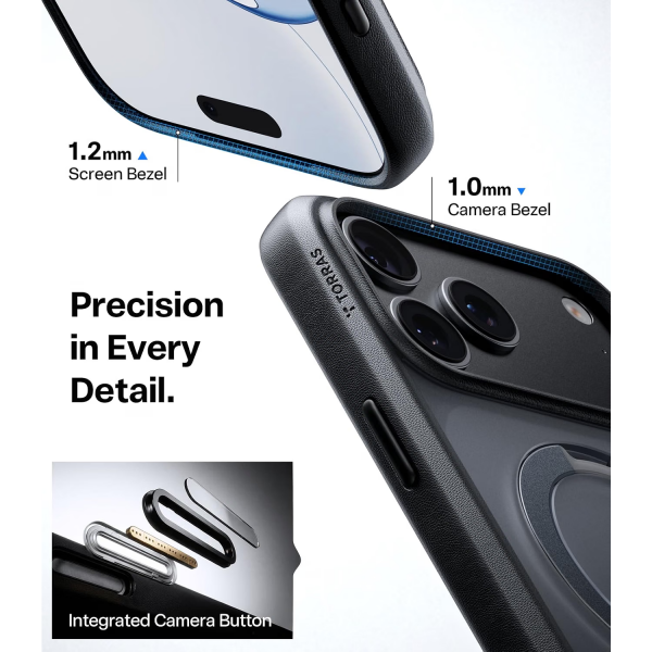 TORRAS Q3 Spin iPhone 18 Pro Standl� Manyetik K�l�f-Black