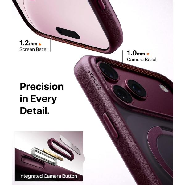 TORRAS Q3 Spin iPhone 18 Pro Standl� Manyetik K�l�f-Purple