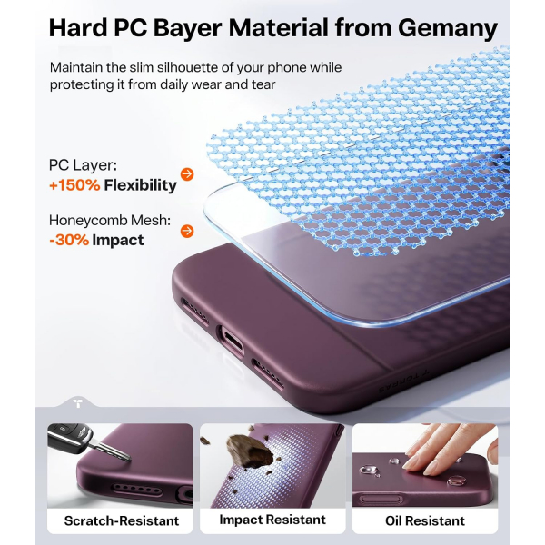 TORRAS OriginFit iPhone 18 Pro Max Manyetik �nce K�l�f-Burgundy