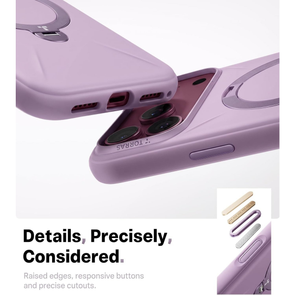 TORRAS Q3 iPhone 18 Pro Max Standl� Silikon K�l�f-Purple