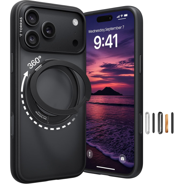 TORRAS O1S iPhone 18 Pro Max Standl� K�l�f-Black