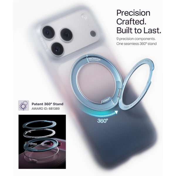 TORRAS O3 AIR Gradient iPhone 18 Pro Max Standl� K�l�f-Burgundy Purple Haze