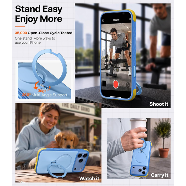 TORRAS Q3 Rugged iPhone 18 Pro Max Koruyucu K�l�f-Island Blue