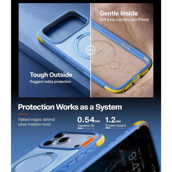 TORRAS Q3 Rugged iPhone 18 Pro Max Koruyucu K�l�f-Island Blue
