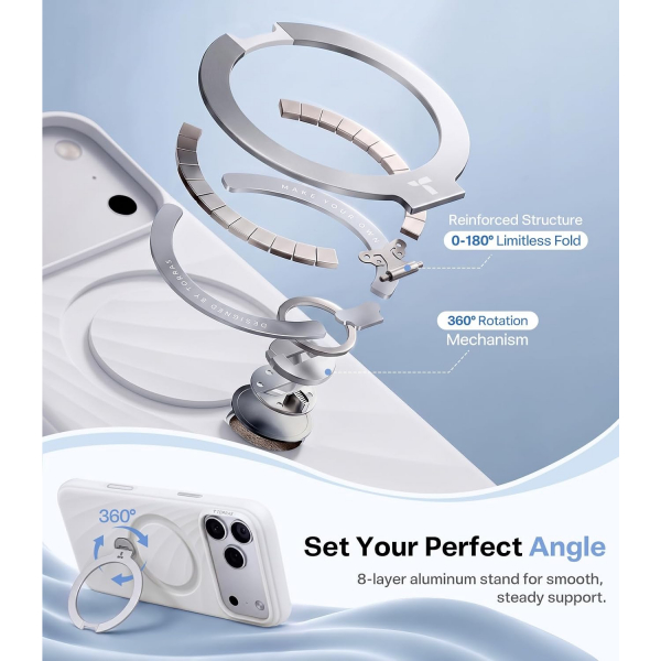 TORRAS Q3 Wind iPhone 18 Pro Max Standl� Silikon K�l�f-Ivroy White