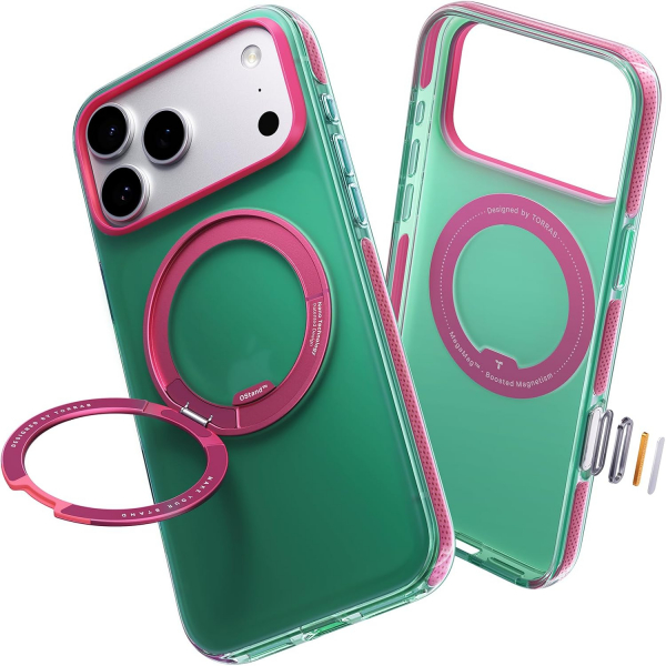 TORRAS Ostand Hue iPhone 18 Pro Koruyucu K�l�f-Jade Green