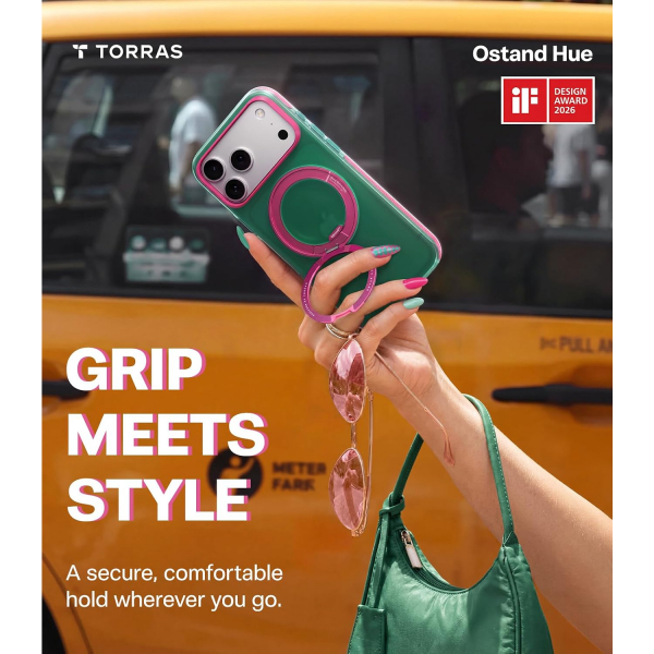 TORRAS Ostand Hue iPhone 18 Pro Koruyucu K�l�f-Jade Green
