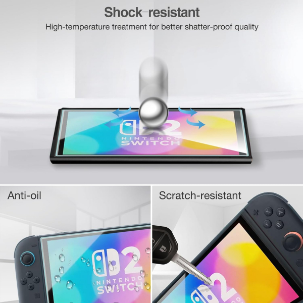 ProCase Nintendo Switch 2 Ekran Koruyucu (3 Adet)