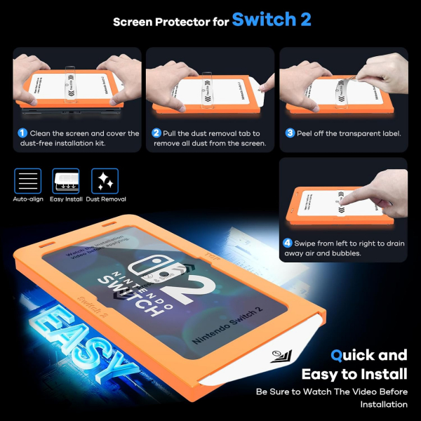 AACL Nintendo Switch 2 Ekran Koruyucu (3 Adet)