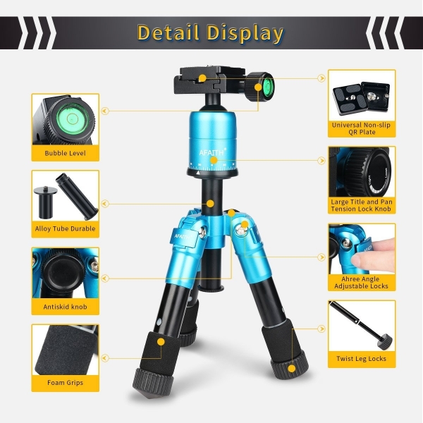 AFAITH Katlanabilir Tripod-Blue