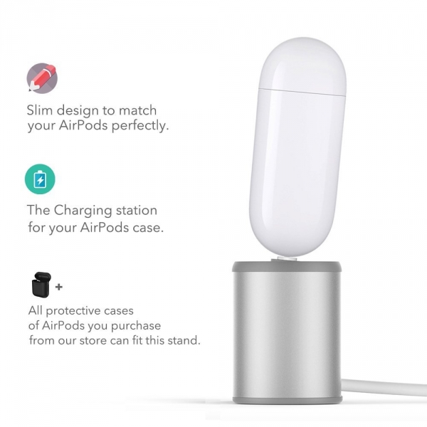 AHASTYLE AirPods arj Stand-Silver