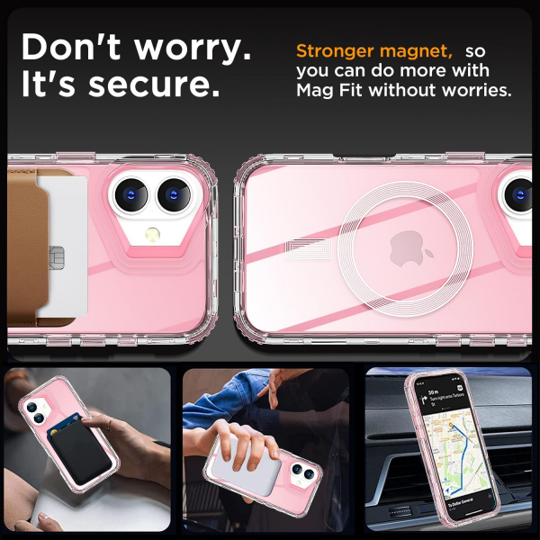 AICase Apple iPhone 16 MagSafe Uyumlu Klf -Hot Pink
