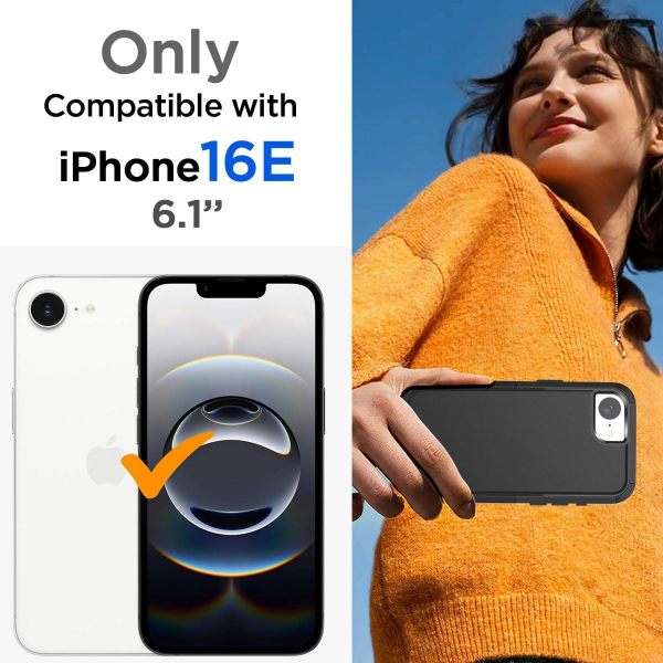 AICase Apple iPhone 16e MagSafe Uyumlu Klf -Black 