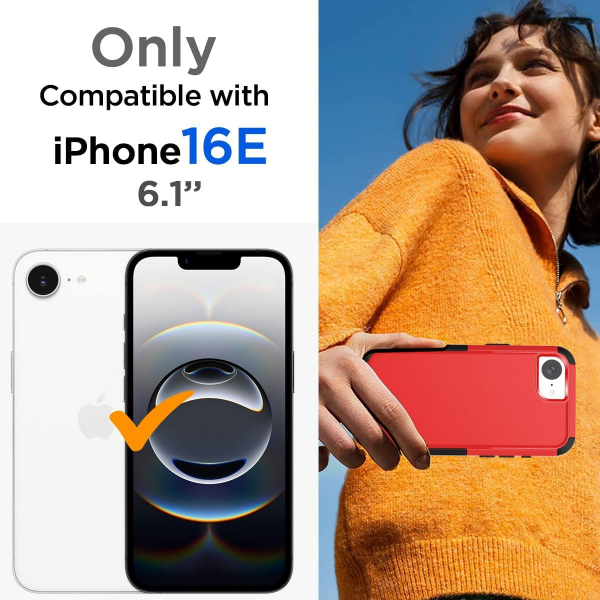 AICase Apple iPhone 16e MagSafe Uyumlu Klf -Red
