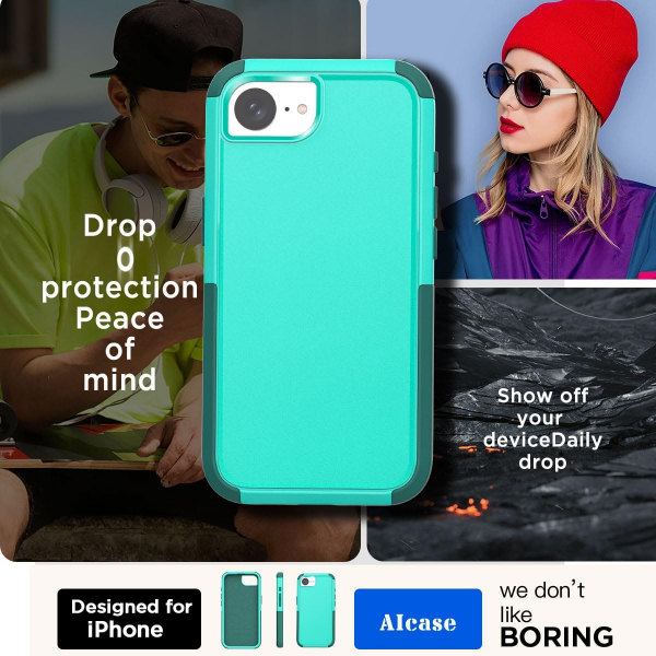 AICase Apple iPhone 16e MagSafe Uyumlu Klf -Water Blue