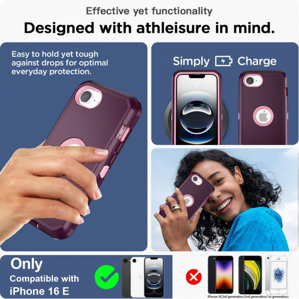 AICase Apple iPhone 16e MagSafe Uyumlu Klf -Night Purple