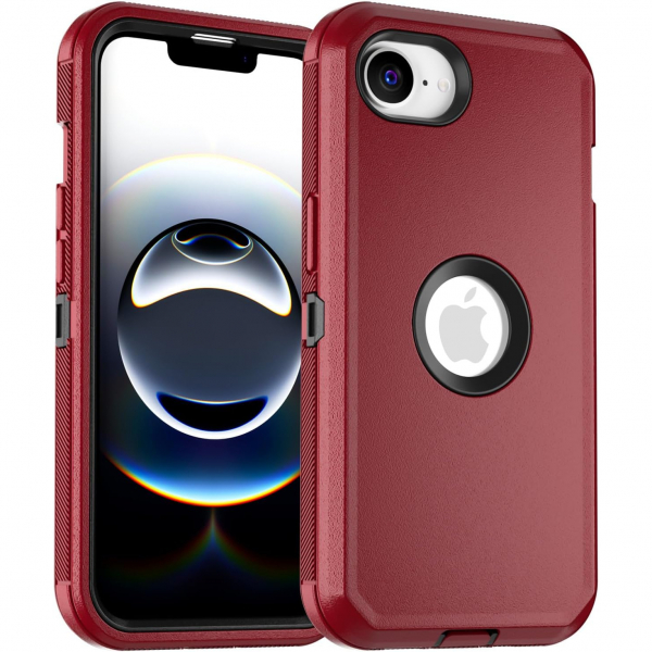 AICase Apple iPhone 16e MagSafe Uyumlu Klf -Red Black