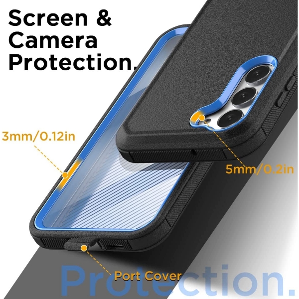 AICase Galaxy S23 Plus Klf (MIL-STD-810G)-Black Blue