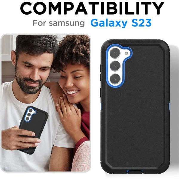 AICase Galaxy S23 Plus Klf (MIL-STD-810G)-Black Blue