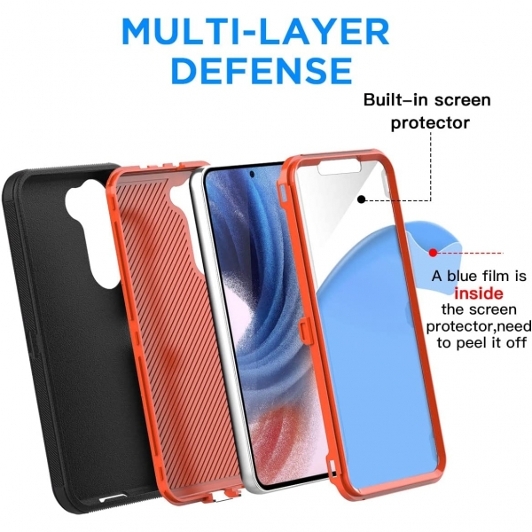 AICase Galaxy S23 Plus Klf (MIL-STD-810G)-Black Orange