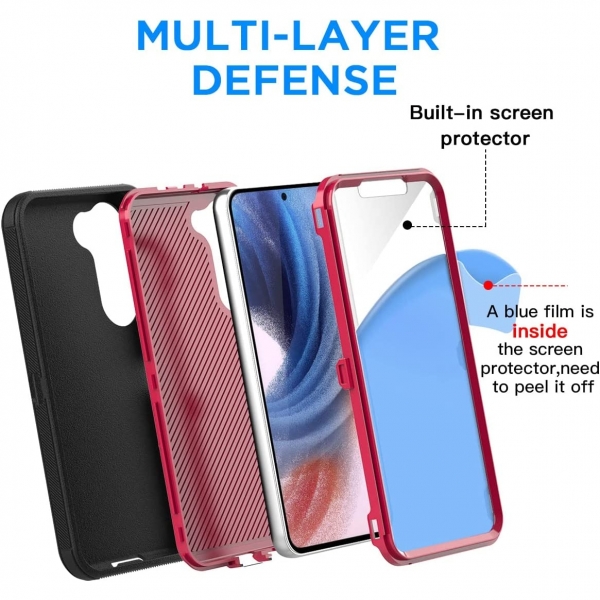AICase Galaxy S23 Plus Klf (MIL-STD-810G)-Black Red