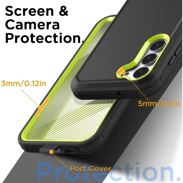 AICase Galaxy S23 Plus Klf (MIL-STD-810G)-Black Yellow