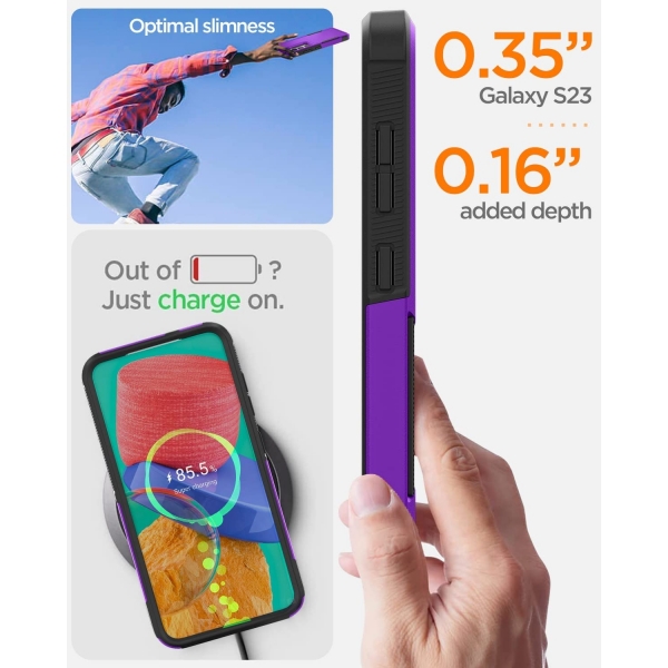 AICase Galaxy S23 Plus Klf (MIL-STD-810G)-Purple