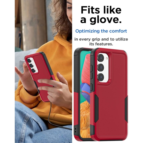 AICase Galaxy S23 Plus Klf (MIL-STD-810G)-Red