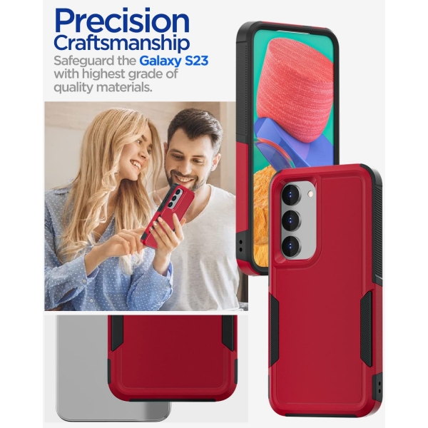 AICase Galaxy S23 Plus Klf (MIL-STD-810G)-Red