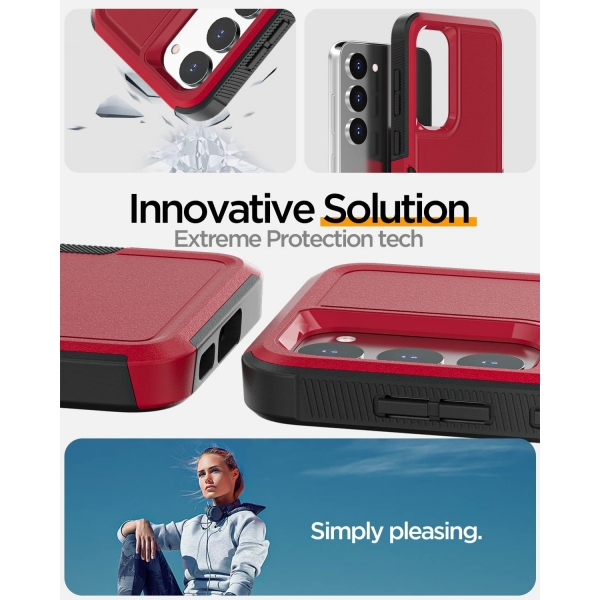 AICase Galaxy S23 Plus Klf (MIL-STD-810G)-Red
