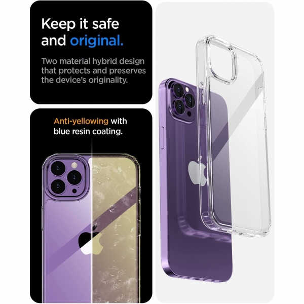 AICase iPhone 14 Pro MagSafe Uyumlu Su Geirmez Klf (MIL-STD-810G)-Clear