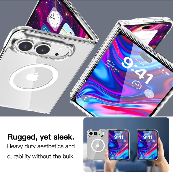 AICase iPhone Duo Katlanabilir Magsafe �effaf K�l�f