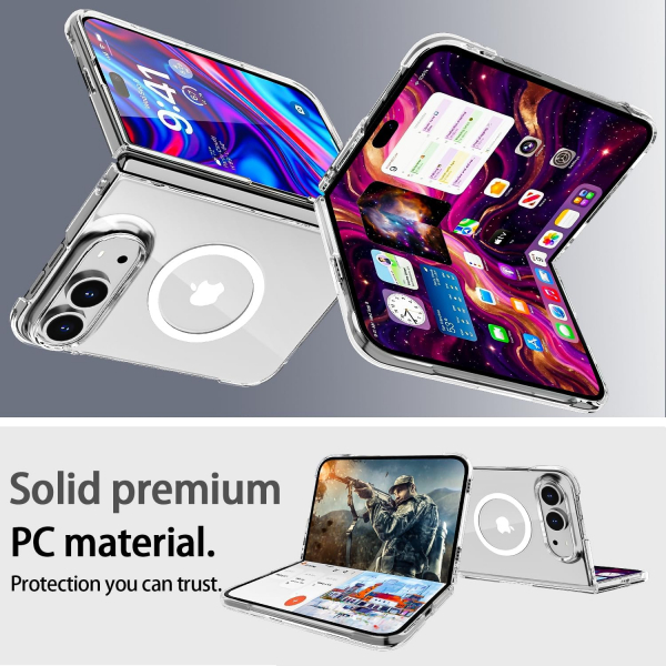 AICase iPhone Duo Katlanabilir Magsafe �effaf K�l�f