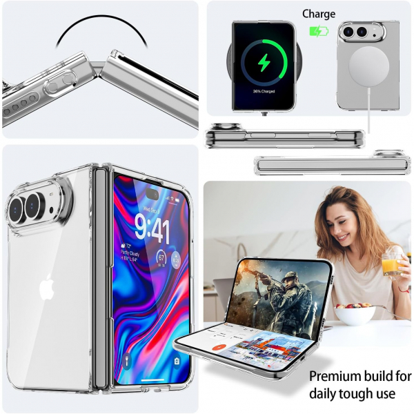 AICase iPhone Duo Katlanabilir �effaf K�l�f-Clear
