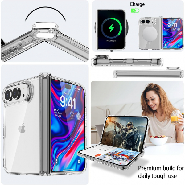 AICase iPhone Duo Korumal� K�l�f -Clear With Hinge